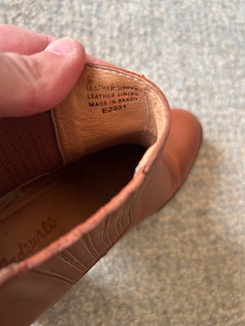 Women's Madewell The Ryan Chelsea Bootie Brown Leather E2331 Size 8.5